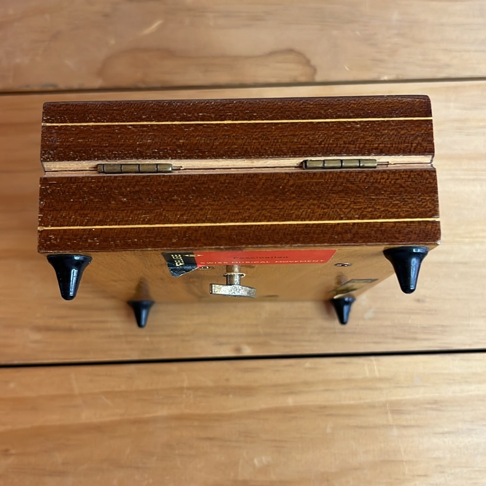 Vintage Hummel “Boy On Fence” Wood Music Jewelry Box - Picture 5 of 8